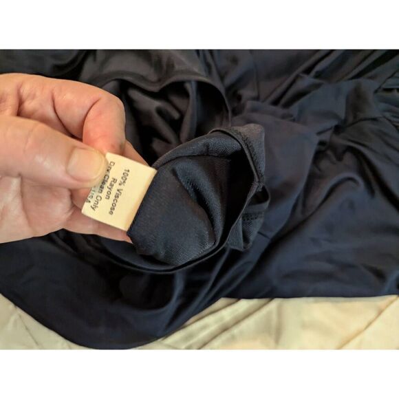 Vintage Eva Franco Women’s 8 Black Wrap Surplice Evening Wear Dress Viscose - Picture 4 of 7